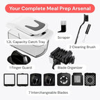 Fullstar The Original Pro Chopper - Vegetable Chopper and Spiralizer, Food Chopper with Container, Fruit Slicer, Kitchen Gadgets & Accessories, Home Essentials (8 in 1, Black)