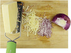 Hoki Found Cheese Grater Shredder Stainless Steel - Kitchen Vegetable & Fruit Grater, Zester, Coarse, Fine & Medium Grating, Green