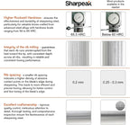 (a brand of SHARPAL) 108S 17.5-Inch/Rod L. 12-Inch Sharpening Steel Knife Sharpener Rod with Built-in Angle Guides Kitchen Knives Honer Knife Steel Honing Rod Chaira Para Cuchillos HRC 65