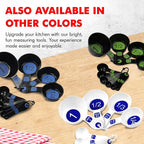 Chef Craft Easy to Read Plastic Measuring Cup Set, 10 Piece, white