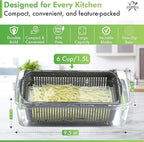 16-in-1 Vegetable Chopper with 8 Blades, Veggie Slicer & Dicer, Food Chopper with Container & Lid, Onion Chopper, Salad Chopper