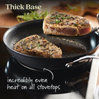 Anolon X Aluminum Nonstick Cookware Frying Pans/Skillet Set, 8.25 Inch and 10 Inch - Dark Gray