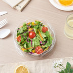 [18 oz. 50 Sets Clear Plastic Salad Bowls with Airtight Lids Disposable To Go Mixing Containers Serving for Fruit, Quinoa, Lunch and Meal Prep