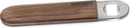 Dropcatch Handheld Bar Blade Bottle Opener | Flat Beer Cap Bottle Opener | Durable Bartender or Home Tool | Heavy Duty Stainless Steel & Walnut Finish | Standard 7” x 1.5”