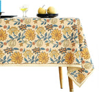 ISAENNE Designer Bohemian Floral Rectangular Tablecloth,Linen Colorful Table Cloth,Wrinkle Resistant Decor Tablecloths for Dining Thanksgiving Kitchen Party Christmas,55"*79"-Estevan B