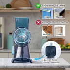 Rotary Cheese Grater Cheese Shredder, Cheese Grater Handheld with Strong Suction Base,Kitchen Vegetable Slicer 3 Replaceable Stainless Drum Blades for Fruit, Food, Nuts,Easy to Use Clean (Blue)