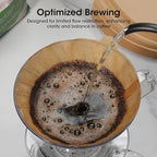 V60 Coffee Filters 02, ONIOU Unbleached Size 02 Cone Coffee Filters, 200 Count Natural Brown Pour Over Paper Filters for Hario V60 & Others 1–4 Cup Coffee Dripper - Package May Vary