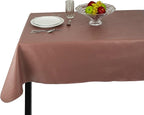 Yourtablecloth Heavy Duty Vinyl Rectangle or Square Tablecloth – 6 Gauge Heavy Duty Tablecloth – Flannel Backed – Wipeable Tablecloth with Vivid Colors & Many Sizes 52 x 90 Sky Blue