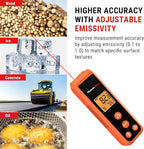 ThermoPro TP410 Infrared Thermometer Gun Non-Contact Laser Thermometer Gun for Cooking, Temperature Gun with Range -58℉~1022℉ for Pizza Oven Accessories, Griddle, Grill, HVAC, Engine (Not for Human)