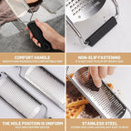Cheese Grater Lemon Zester, Stainless Steel Grater Citrus Zester Tool for Parmesan Cheese Lemon, Ginger, Cheese, Nutmeg, Potato, Chocolate and Garlic, With Protective Cover-Red