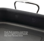 Hestan Provisions – 16.5" Classic Clad Nonstick Roasting Pan with Stainless Steel Rack