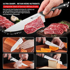 MAD SHARK Kitchen Knife Set, Professional Kitchen Knives 5PC Chef Knife Sets, German High Carbon Stainless Steel, Ultra Sharp Cooking Knives with Gift Box