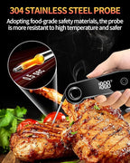 2025 Upgrade Meat Thermometer Digital for Cooking, 0.5s Instant Read Food Thermometer, ±0.5 ℉ Accuracy Kitchen Thermometer, Large LED Display, IP67 Waterproof for Grill, BBQ, Oven, Brewing, Baking