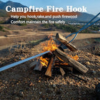 36" Stainless Steel Fire Log Tongs Firewood Grabber and Fire Poker Set,Large Fire Pit Tool Outdoor/Indoor Bonfire Campfire Backyard Deck Camping Log Grabber Safely Moves Firewood