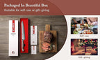 HEZHEN Carving Knife, 67 Layers Damascus Steel BBQ Slicing, 8.3 Inches, Professional Brisket Slicing Meat Knife, Ergonomic Micarta Handle, Gift Packing