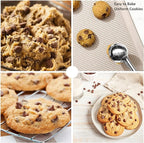 Ice Cream Scoop, Cookie Scoop, 4 Tbsp/ 60 ml/ 2 oz Cookie Scoops for Baking, 18/8 Stainless Steel Cookie Scooper for Baking, Ice Cream Scooper with Trigger Release, Cookie Dough Scoop (Mint)