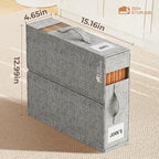 4Pack Sheet Organizers and Storage - King/Queen Size Sheet Storage Organizer with Window, Foldable & Dustproof Sheet Organizer for Linen Closet for Summer Blankets & Sheet Sets,Grey