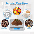 Kitchen Scale, Digital Food Scale, Gaoscale Grams and Ounces Scale High Accuracy with Tare Function for Cooking Scale, Baking Scale Jewellery Scale, 9 Units, 2 Tray 3000g by 0.1g Small