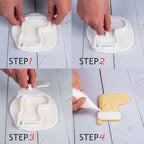 Flycalf Christmas Cookie Cutters Santa Claus Shapes with Plunger Stamps Holiday PLA Baking Accessories Cutter Molds Gifts Decorative Party 3.5" Kitchen Cake Supplies
