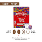 Community Coffee Mardi Gras King Cake Flavored 12 Count Coffee Pods, Medium Roast, Compatible with Keurig 2.0 K-Cup Brewers, 12 Count (Pack of1)