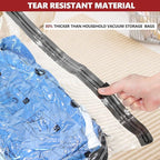 SUOCO Travel Vacuum Bags for Luggage with Portable Electric Pump, 8 Large Packing Seal Bags for Clothing Suitcase Backpack, Space Saver Compression Clothes Storage Bags