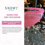 Snowy River Pink, Cocktail & Margarita Sugar Rimmer - Vibrant Color Glass Rimming Sugar with Medium Crystal Texture - 16oz