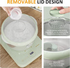 Sunvivi Electric Dough Maker with Weighing Function,5.2QT Dough Mixer with Ferment Function,Household Bread Maker Kitchen Flour Kneading Machine with Stainless Steel Bowl,Face-up Touch Panel