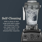 Vitamix Explorian E310 Blender, Professional-Grade Kitchen Blender for Smoothies, Soups, Juices and More, 10-Speed, Stainless Steel Blades, Self-Cleaning Kitchen Appliance, 48 Oz Container, Slate