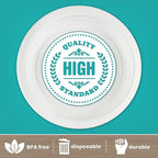 PLASTICPRO 6 inch Round Plastic Plates Microwaveable, Disposable, White, Dinnerware 100 Count