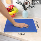 Homaxy 100% Cotton Waffle Weave Kitchen Dish Cloths, Ultra Soft Absorbent Quick Drying Dish Towels, 12 x 12 Inches, 6-Pack, Blueberry