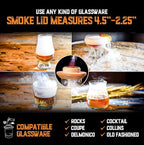 Whiskey Smoker Kit with Torch and Butane - 8 Flavors Wood Chips, 100% USA Oak Smoker, High-End Set - Cocktail Smoker Kit for Drinks - Old Fashioned Bourbon Smoker Gift Set for Men