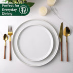 AmorArc Stoneware Dinnerware Sets,Round Reactive Glaze Plates and Bowls Sets,Highly Scratch Resistant | Dishwasher & Microwave Safe Dishes Set,Service for 6 (18pc)