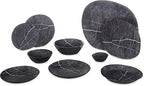 Carlisle FoodService Products Ridge Resuable Plastic Platter Oblong Platter for Home and Restaurant, Melamine, 18 Inches, Soapstone, (Pack of 6)