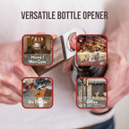 Handheld Bar Blade Bottle Opener | Customizable Flat Beer Cap Bottle Opener | Bartender or Home Tool | Heavy Duty Stainless Steel & Walnut | Custom Engraving Available | 7” x 1.5”