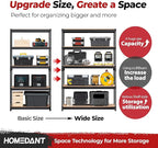 HOMEDANT 5 Tier Laminated Boltless Heavy Duty Garage Storage Adjustable Wide Size Metal Shelving Unit Utility Rack Shelves Organization Multipurpose Shelf Shed Warehouse 47.7"W x 18.2"D x 71.3"H 4Pack