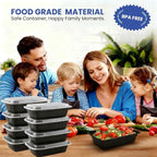 32oz 15 Pack Meal Prep Containers Reusable BPA-Free, Disposable Food Storage Containers with Lids, Bento Box Leakproof To Go Food Containers, Microwave Freezer Dishwasher Safe