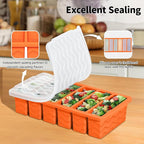 2-Pack Silicone Freezer Trays with Lid, 2 Large 2-Cup(500ml) & 6 Small 1/2-Cup(125ml) Soup Freezer Container Molds, Ice Cube Tray For Meal Prep & Freezing Soup, Stews, Sauces, Oven & Dishwasher-Safe