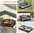 25 x 20 in Heat Resistant Grill Mats for Outdoor Grill to Protect Your Prep Table and Outdoor Grill Table, Fireproof Waterproof Oil-Proof BBQ Mat Grill Table Mat - Reusable Black (0.6mm)