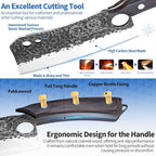 XYJ Authentic Since 1986, Knife Block Set, Full Tang Knives Set with Holder, Cutting Board, Sharpener Rod, Scissors, Cut Resistant Gloves, High Carbon Steel Blades, Cleaver, Slicing Kitchen Knives