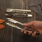 MSY BIGSUNNY 9 Inch Food Tongs for Cooking and Serving- Aluminum Kitchen Utensil - Set of 3 (silver)