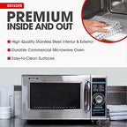 Sharp R-21LCFS Medium-Duty Commercial Microwave (Dial Timer, 1000-Watts, 120-Volts)