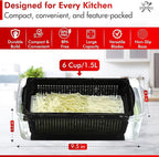 16-in-1 Vegetable Chopper and Slicer with 8 Blades – Veggie Cutter, Dicer, Food Chopper with Container & Lid – Multi-Purpose Kitchen Tool for Easy Meal Prep (Red)