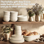 Artena Small Bowls Set of 4, 12 oz Ceramic Embossment Dessert Bowls, white Bowl for Kitchen, Ice Cream, Side Dishes, Rice, Cereal, Fruit, 4.5 Inch, Microwave & Dishwasher Safe, Wheat Leaf