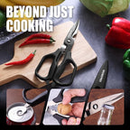 WORKPRO Kitchen Scissors, All Purpose Kitchen Shears with Detachable Titanium Coated Blades for Easy Cleaning, Heavy Duty Scissors for Meat, Fish, Nuts, Vegetables, Protective Cover Included