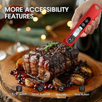 DOQAUS Digital Meat Thermometer, Instant Read Food Thermometer for Cooking, Kitchen Probe with Backlit, Cooking Temperature Probe for Turkey, Grill, BBQ, Baking, Bread, Sourdough