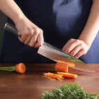Cangshan YARI Series HUA Knife Block Set, X-7 Damascus Steel, Ash Wood Block (6-Piece)