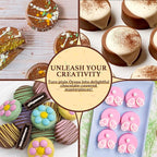 HKNMTT Round Silicone Molds 3 PCS, 12-Cavity 2.1" Round Cylinder Chocolate Covered Cookie Mold, Food Grade Non-Stick Baking Moulds for Candy Handmade Soap Pudding Jello Mini Cake Jelly Brownie