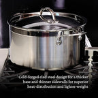Hestan - ProBond Collection - Professional Clad Stainless Steel Stock Pot, Induction Cooktop Compatible, 8 Quart