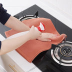 Homaxy 100% Cotton Waffle Weave Kitchen Dish Towels, Ultra Soft Absorbent Quick Drying Cleaning Towel, 13 x 28 Inches, 12-Pack, Coral