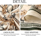 ISAENNE Designer Vintage Linen Extra Long Tablecloth Rectangle,Floral and Bird Pattern Elegant Table Cloth,Fall Wrinkle Resistant Decor Tablecloths for Dining Kitchen Christmas,63"*110"-Murad A